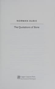 Tapa de Quotations of Bone