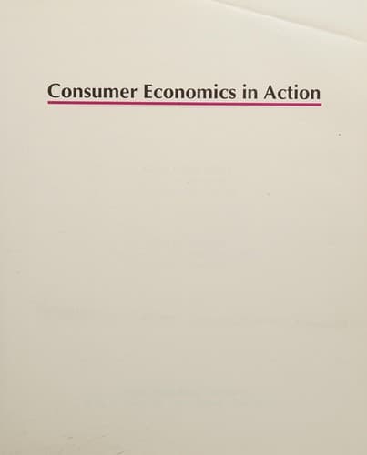 Tapa de Consumer economics in action