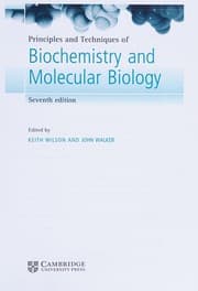 Tapa de Principles and techniques of biochemistry and molecular biology
