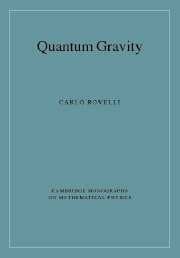 Tapa de Quantum Gravity (Cambridge Monographs on Mathematical Physics #35)