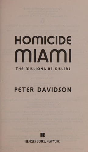 Tapa de Homicide Miami