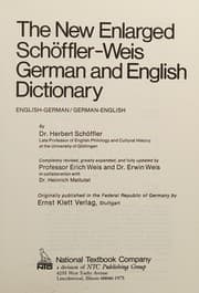 Tapa de The new enlarged Schöffler-Weis German and English dictionary