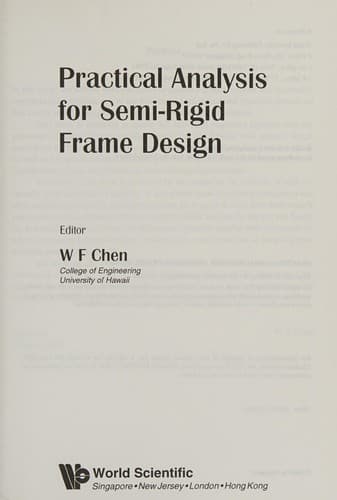Tapa de Practical analysis for semi-rigid frame design