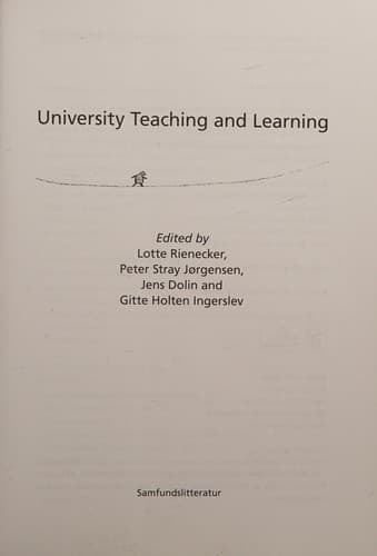 Tapa de University teaching and learning