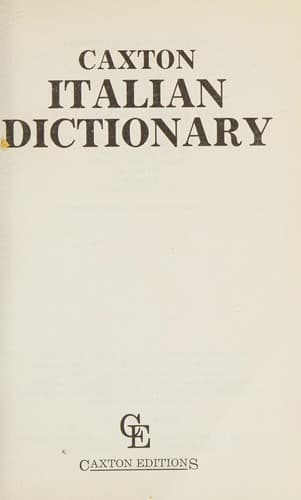 Tapa de Caxton Italian Dictionary (Caxton Reference)