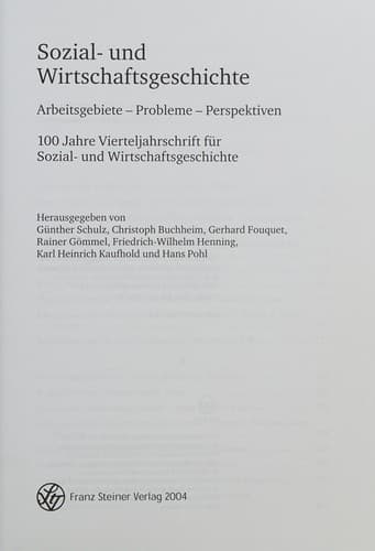 Tapa de Sozial- und Wirtschaftsgeschichte