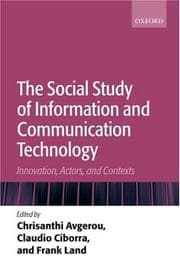 Tapa de The social study of information and communication technology