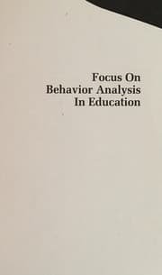 Tapa de Focus on behavior analysis in education