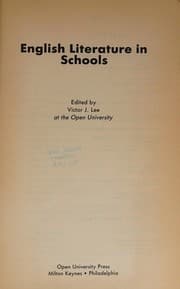 Tapa de ENGLISH LITERATURE IN SCHOOLS CL (Exploring the Curriculum Series)