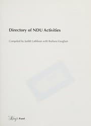 Tapa de Directory of Ndu Activities