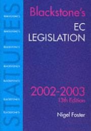 Tapa de EC Legislation 2002-2003