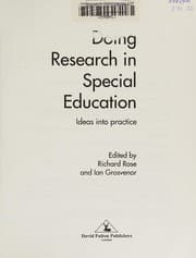 Tapa de Doing research in special education