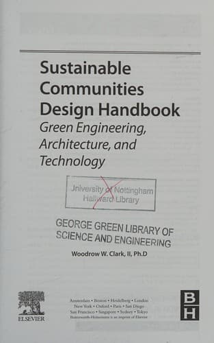Tapa de Sustainable communities design handbook