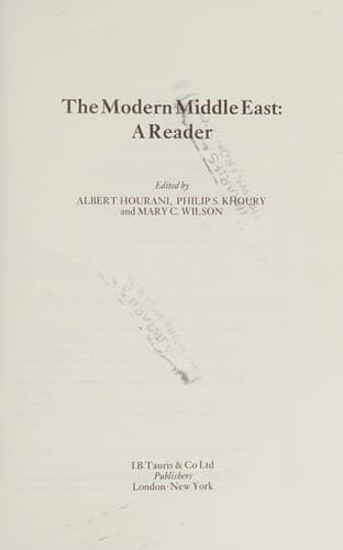 Tapa de The Modern Middle East