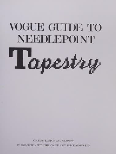 Tapa de Vogue guide to needlepoint tapestry
