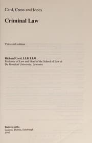 Tapa de Criminal law