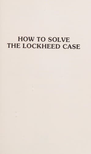 Tapa de How to solve the Lockheed case