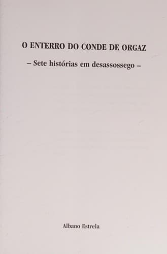 Tapa de O enterro do conde de Orgaz