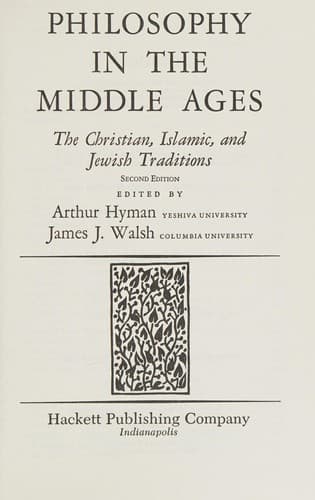 Tapa de Philosophy in the Middle Ages