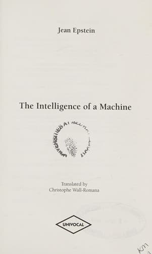 Tapa de The intelligence of a machine
