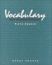 Tapa de Vocabulary for achievement