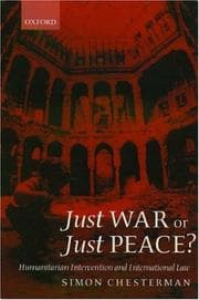 Tapa de Just War or Just Peace?