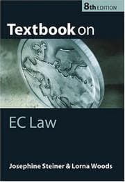 Tapa de Textbook on EC law