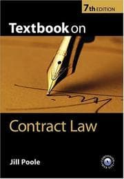 Tapa de Textbook on contract law