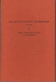 Tapa de Plymouth Colony marriages to 1650