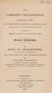 Tapa de An essay on probabilities, and on their application to life contingencies and insurance offices
