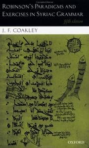 Tapa de Robinson's Paradigms and Exercises in Syriac Grammar