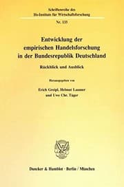 Tapa de Entwicklung der empirischen Handelsforschung in der Bundesrepublik Deutschland