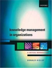 Tapa de Knowledge management in organizations