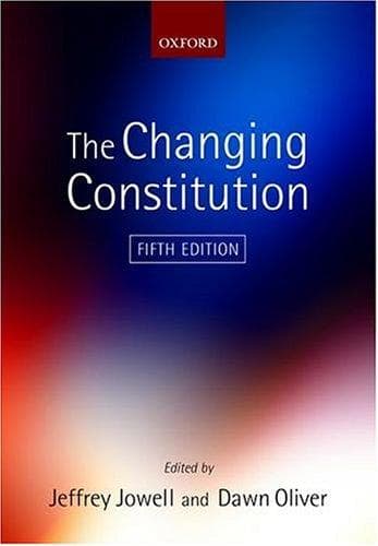 Tapa de The changing constitution