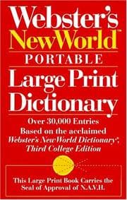 Tapa de Webster's New World portable large print dictionary