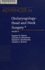 Tapa de Advances In Otolaryngology - Head And Neck Surgery, Volume 14 (ADVANCES IN OTOLARYNGOLOGY-HEAD & NECK SURGERY)