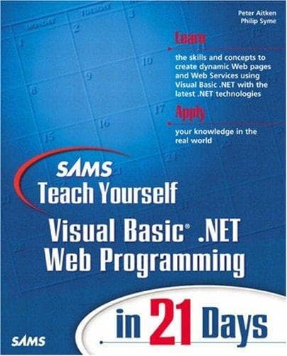 Tapa de Sams teach yourself Visual Basic .NET Web programming in 21 days