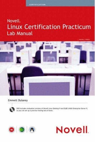 Tapa de Novell Linux certification practicum lab manual