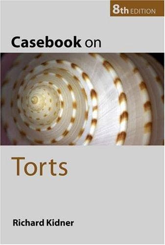Tapa de Casebook on torts
