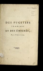 Tapa de Des fugitifs franc ʹais et des e migre s