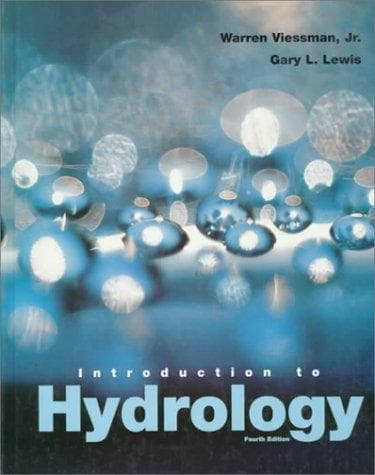 Tapa de Introduction to hydrology.