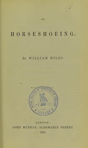 Tapa de On horseshoeing