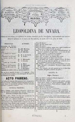 Tapa de Leopoldina de Nivara