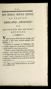 Tapa de Ou nous me  ne donc la cabale orleano-angloise?, ou, Les projets des me chans de voile s.