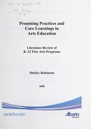 Tapa de Promising practices and core learnings in arts education