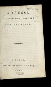 Tapa de Adresse de Maximilien Robespierre aux Franc ʹais