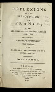Tapa de Re flexions sur la Re volution de France