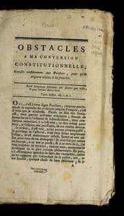 Tapa de Obstacles a   ma conversion constitutionnelle