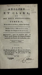 Tapa de Adolphe et Clara, ou, Les deux prisonniers