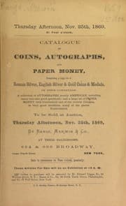 Tapa de Catalogue of coins, autographs, and paper money ...